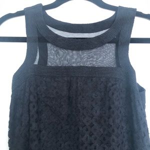 Max Studio Black Lace Overlay Dress